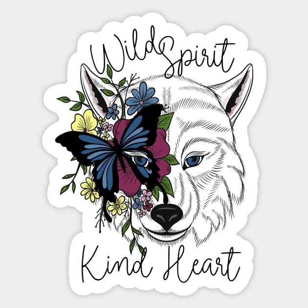 Wild Spirit ~ Kind Heart Sticker by MonarchGraphics